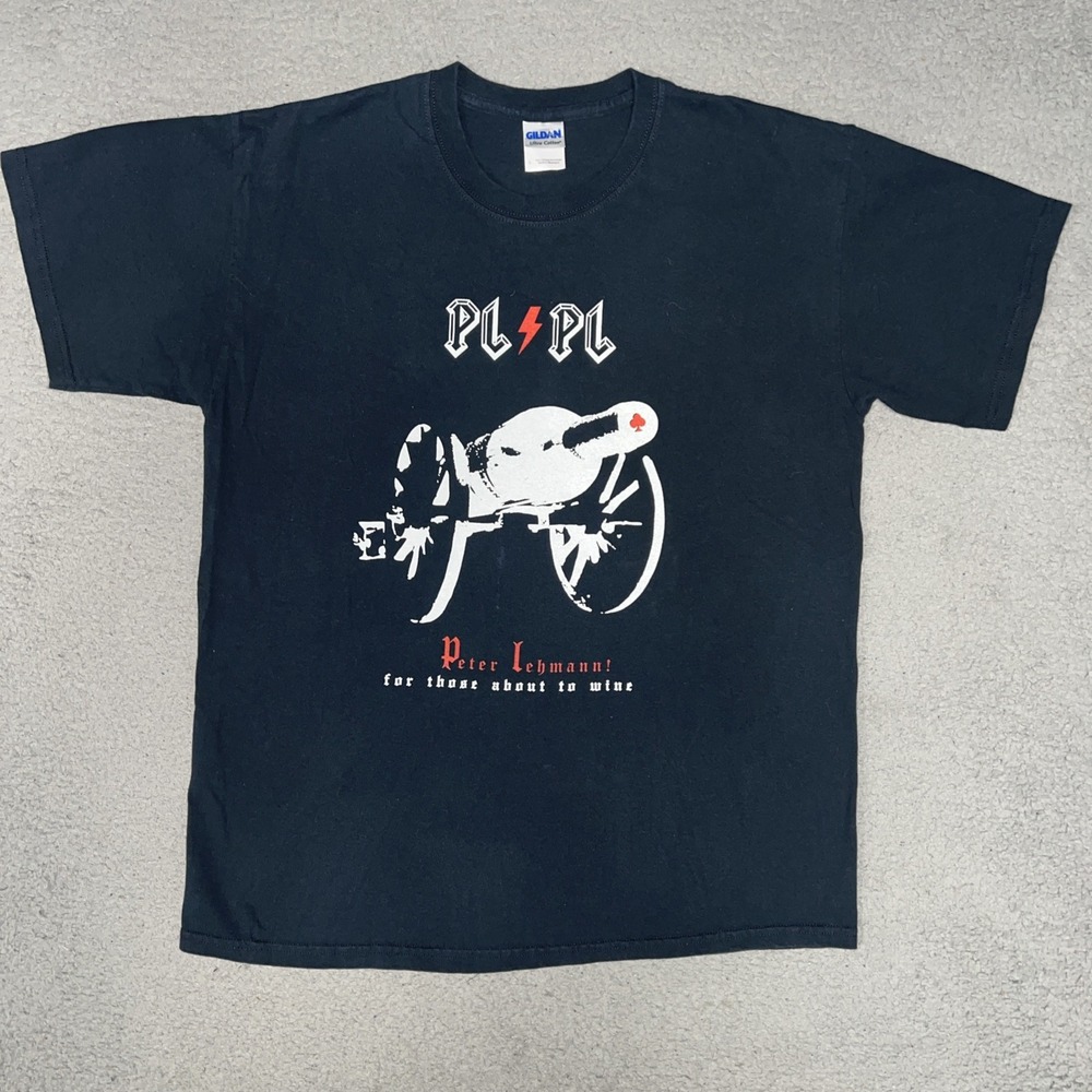 Peter Lehmann For Those About To Wine T Shirt Men's L Black 2-Side USA 2011 Tour
